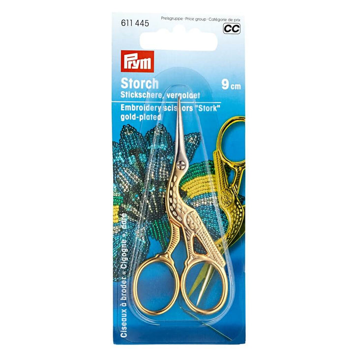 Prym Scheren Prym Stickschere Storch 9 cm vergoldet Lieblingsgarn
