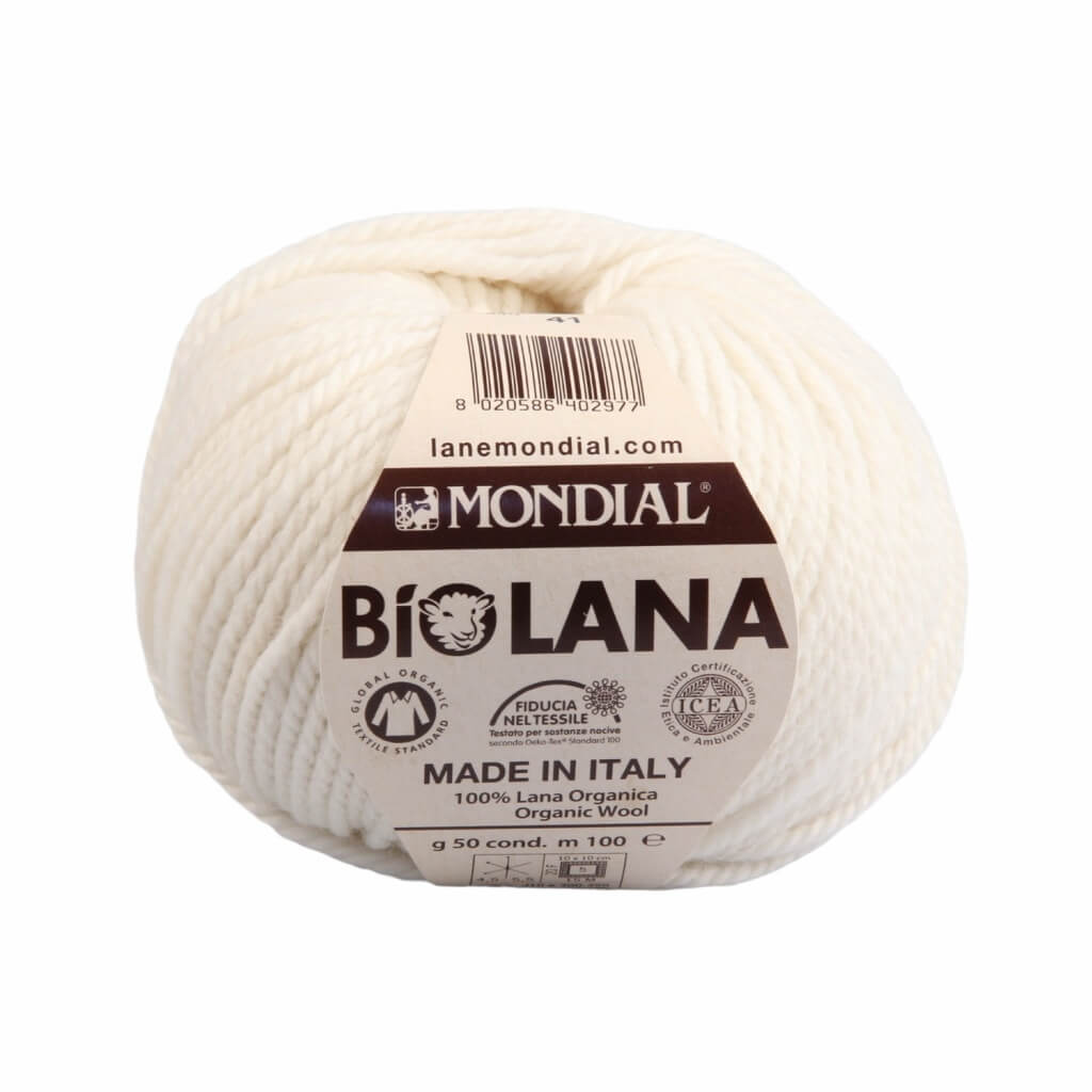 Lane Mondial 340 - Natur Lane Mondial Bio Lana 50g - Bio Wolle Lieblingsgarn