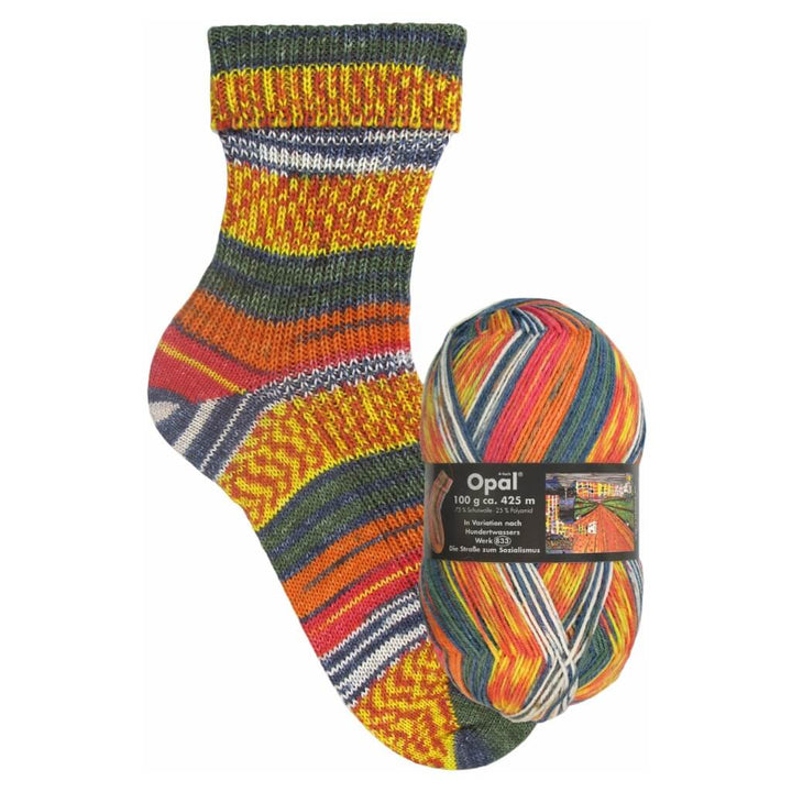 Opal 1430 - Die Straße zum Sozialismus Opal Hundertwasser I 100g Lieblingsgarn