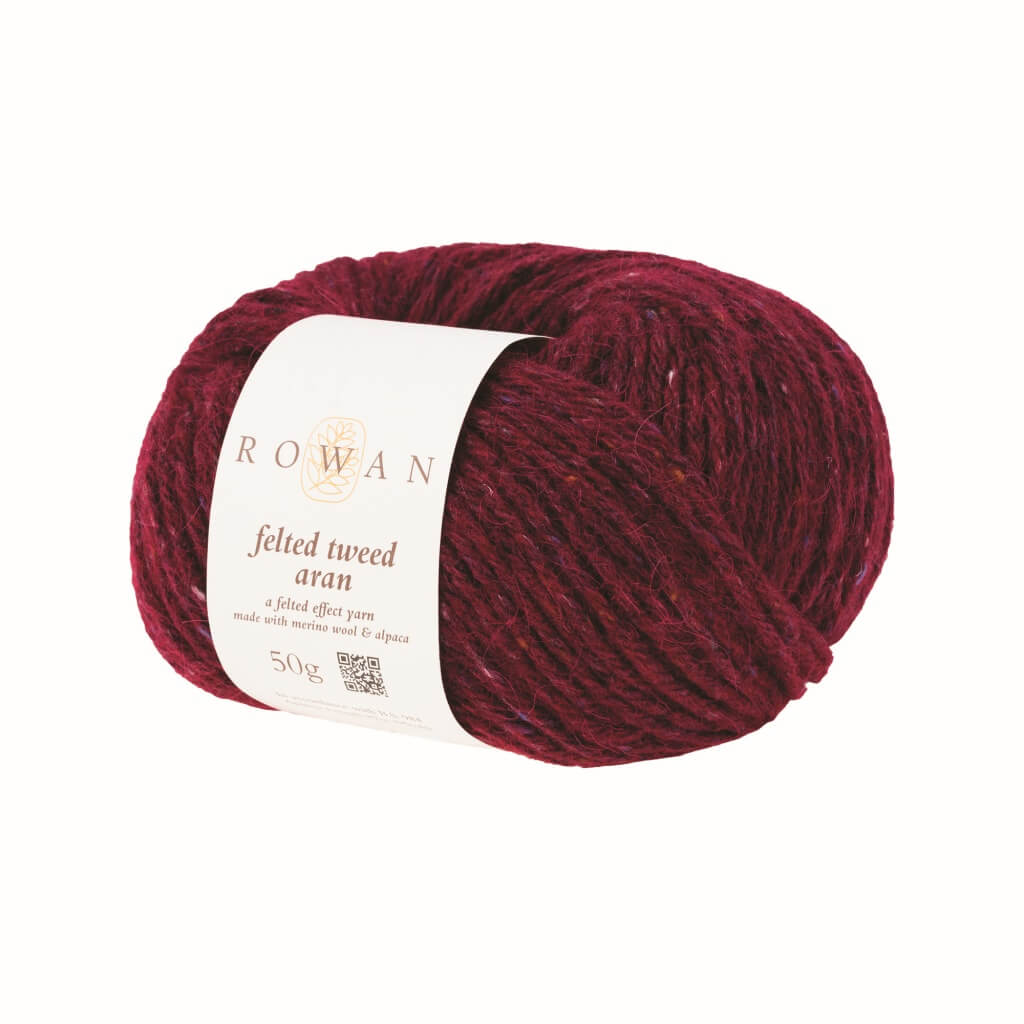 Rowan Felted Tweed Aran, Farbe 732 cherry – Alpaka, Merino und Viskose bei Lieblingsgarn