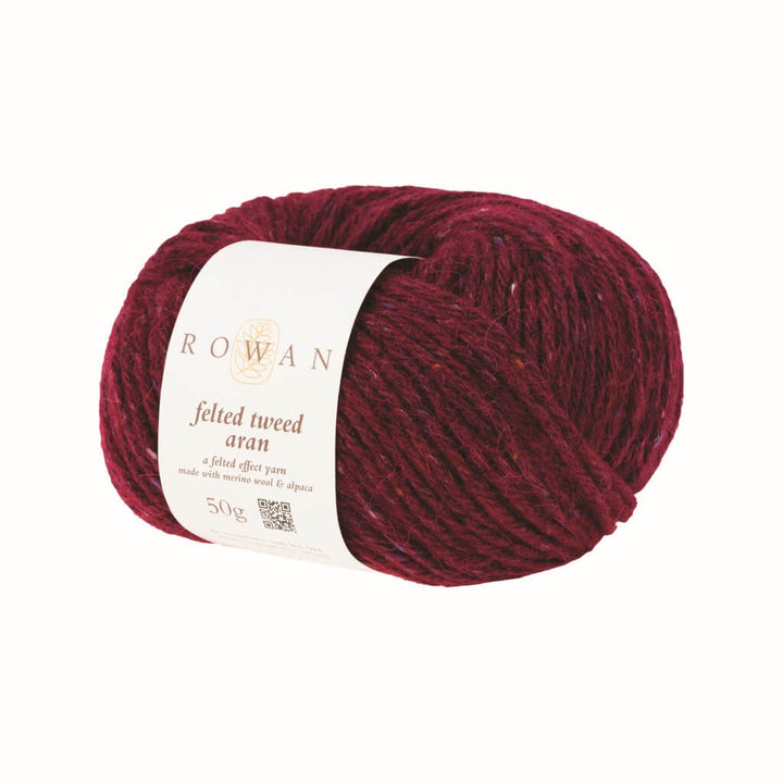 Rowan Felted Tweed Aran, Farbe 732 cherry – Alpaka, Merino und Viskose bei Lieblingsgarn