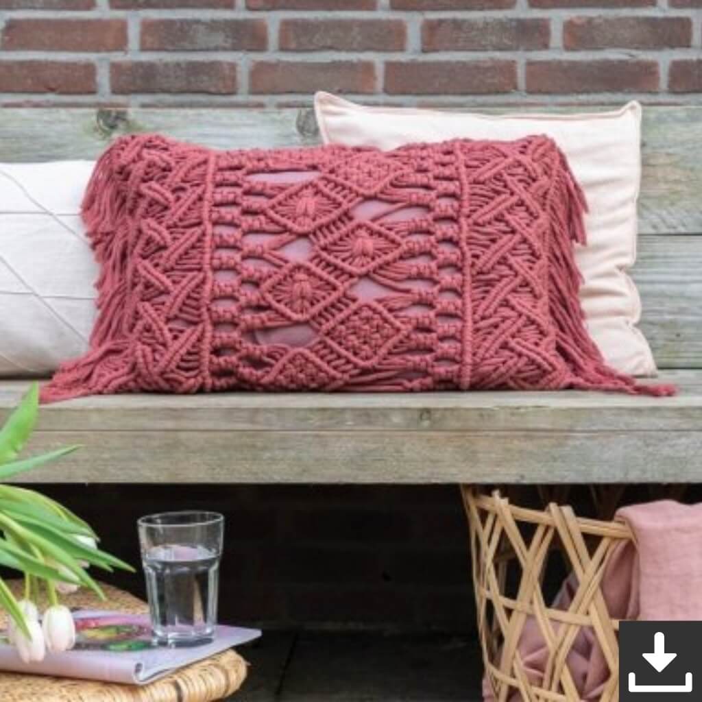 Durable Pattern Daring Diamonds Kissen Durable Rope (PDF) bei bei bei bei bei bei bei bei bei bei bei bei bei Lieblingsgarn