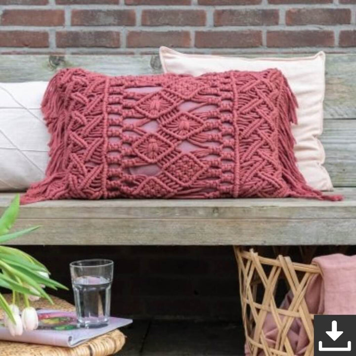 Durable Pattern Daring Diamonds Kissen Durable Rope (PDF) bei bei bei bei bei bei bei bei bei bei bei bei bei Lieblingsgarn
