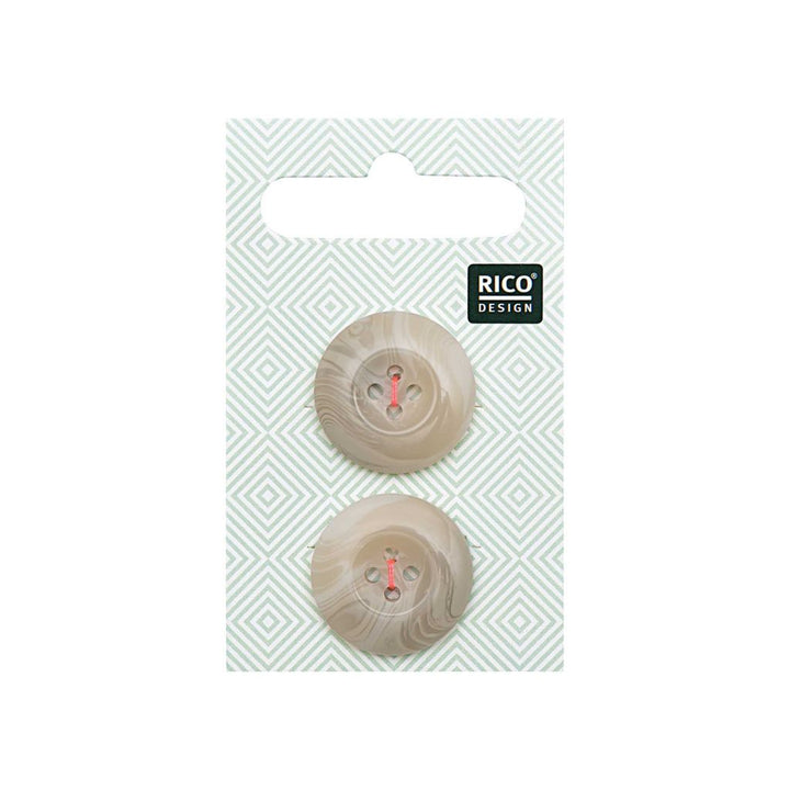 Rico Design Rico Design Knöpfe strukturiert beige 2,2 cm Lieblingsgarn