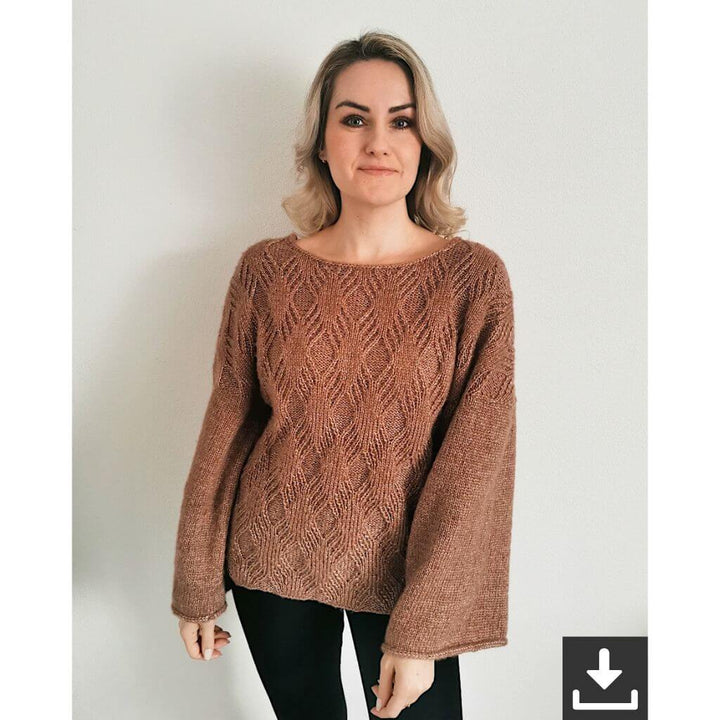 Rita Koch Damenpullover Diamond Cross Sweater Strickanleitung - Rita Koch Lieblingsgarn