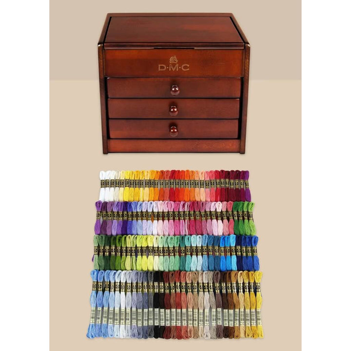 DMC DMC Kleine Vintage Box mit 120 Strängchen von Mouliné-Garn Lieblingsgarn