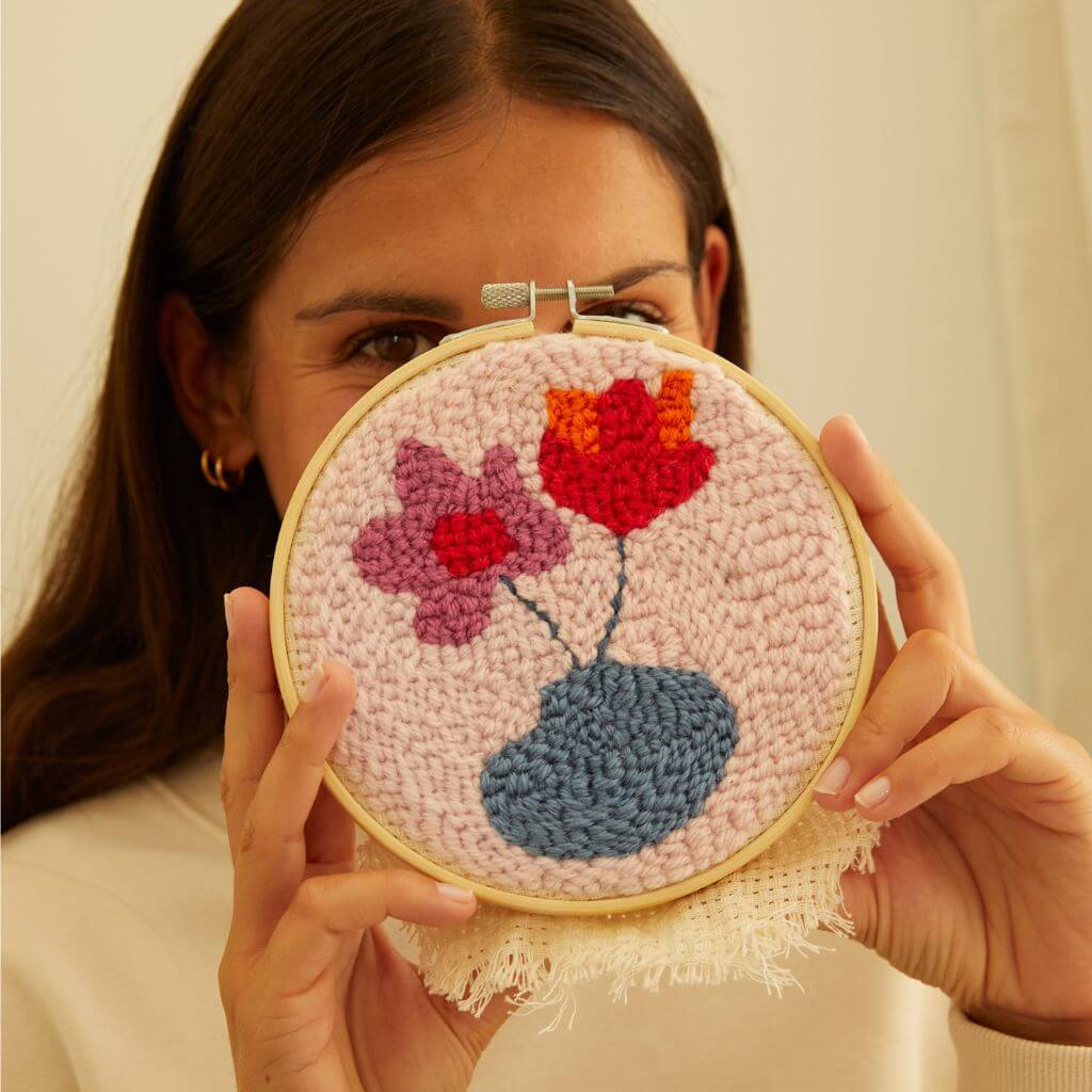 DMC Punch Needle Set Zarte Blumen bei bei bei bei bei bei bei bei bei bei bei Lieblingsgarn