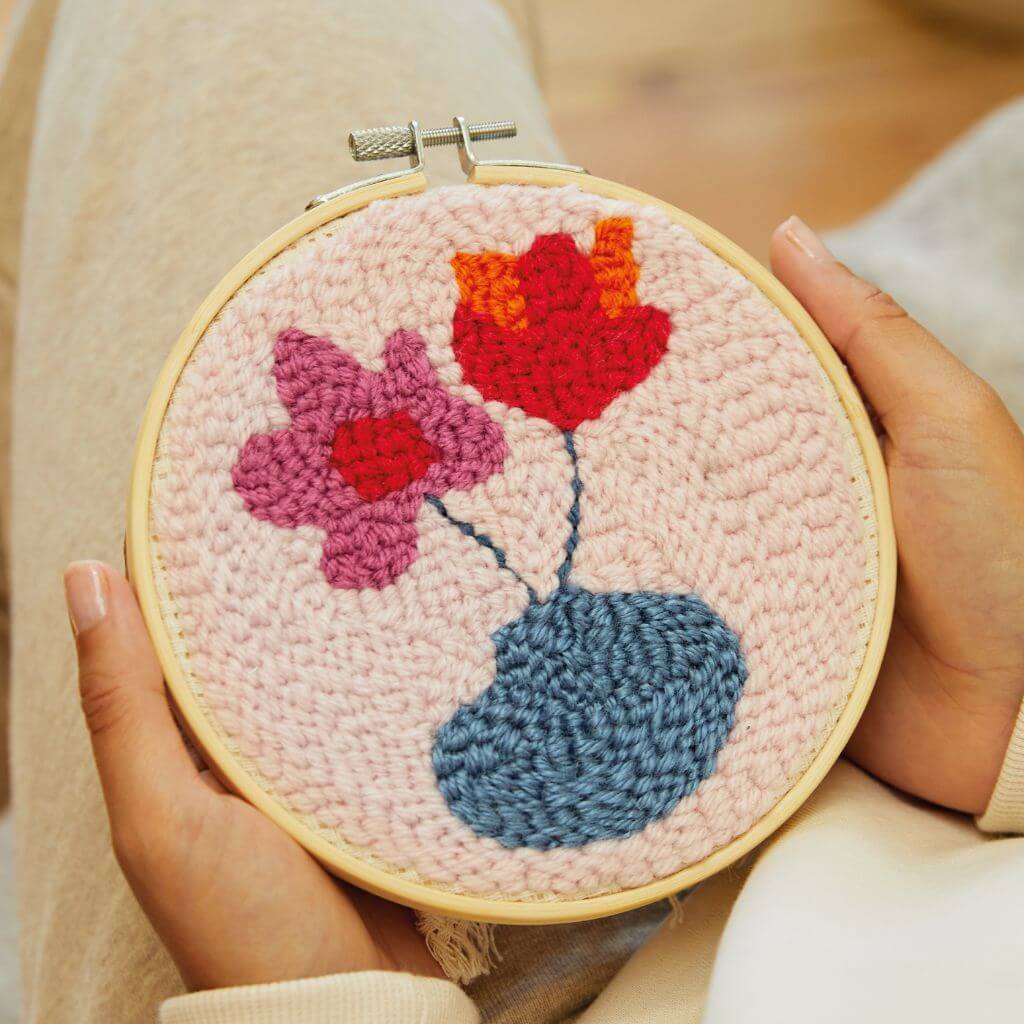 DMC Punch Needle Set Zarte Blumen bei bei bei bei bei bei bei bei bei bei bei Lieblingsgarn