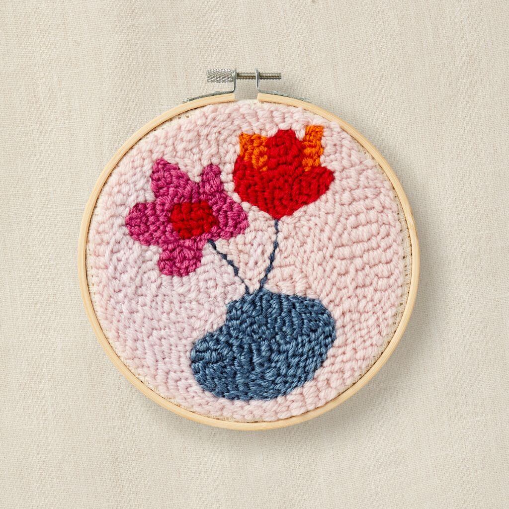 DMC Punch Needle Set Zarte Blumen bei bei bei bei bei bei bei bei bei bei bei Lieblingsgarn