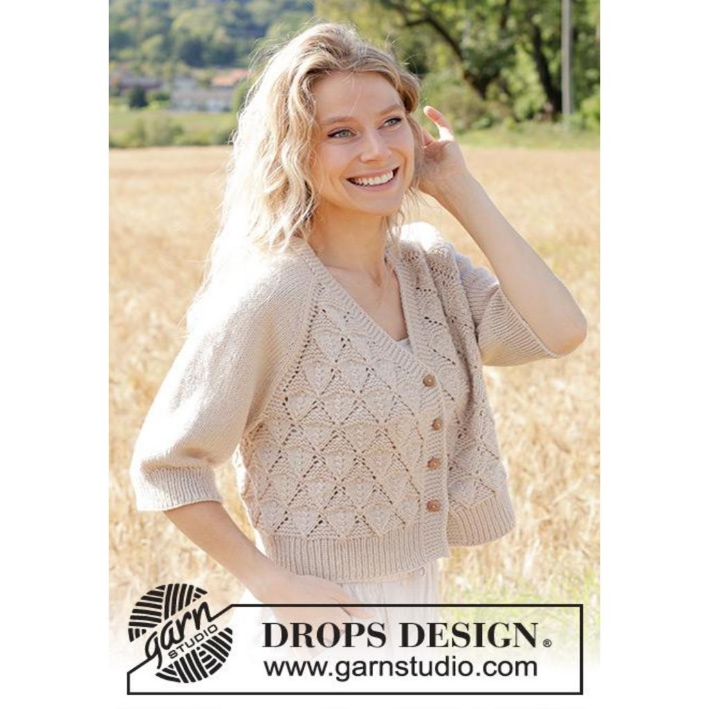 Sand Diamond Cardigan Strickanleitung - Drops Design (PDF) bei bei bei bei bei bei bei bei bei bei bei bei bei Lieblingsgarn