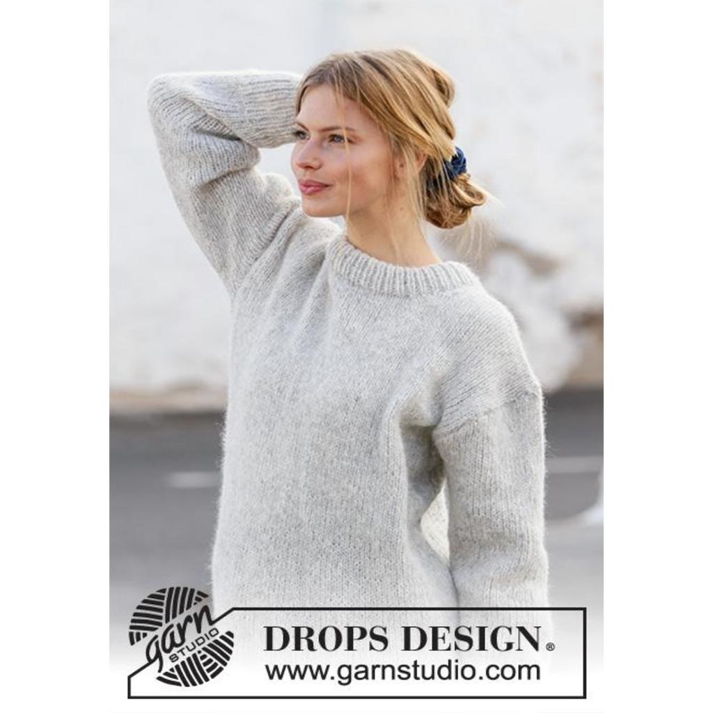 Grey Pearl Pullover Strickanleitung - Drops Design (PDF) bei bei bei bei bei bei bei bei bei bei bei bei bei Lieblingsgarn