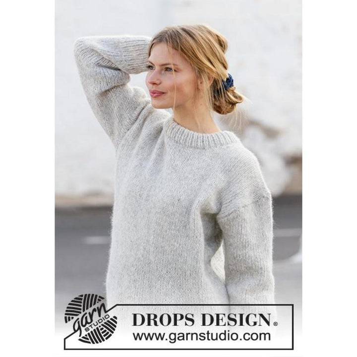 Grey Pearl Pullover Strickanleitung - Drops Design (PDF) bei bei bei bei bei bei bei bei bei bei bei bei bei Lieblingsgarn