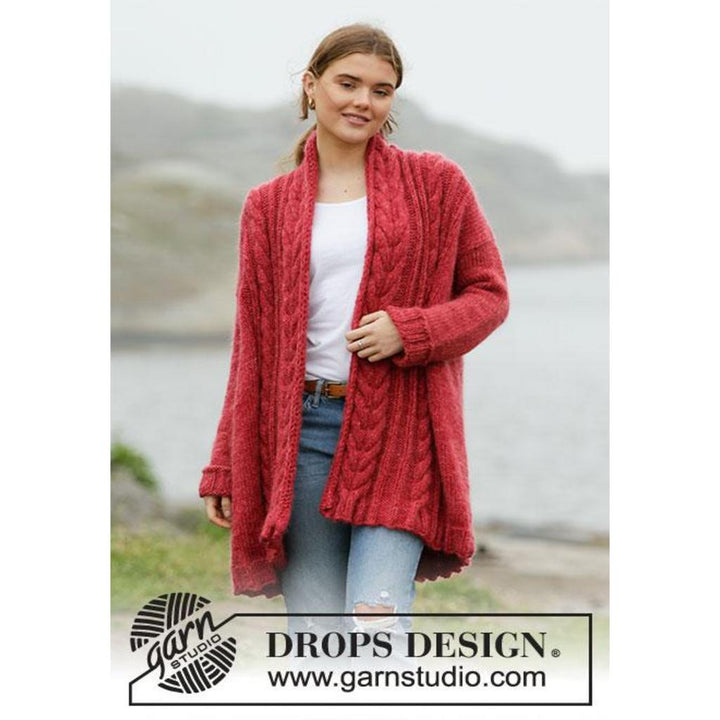 Winter Cardinal Cardigan Strickanleitung - Drops Design (PDF) bei bei bei bei bei bei bei bei bei bei bei bei Lieblingsgarn