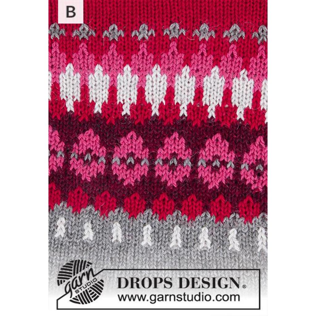Pullover mit Rundpasse im Nordischen Muster Strickanleitung - Drops Design (PDF) bei bei bei bei bei bei bei Lieblingsgarn