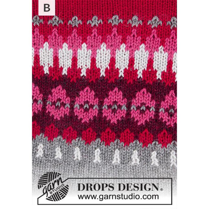 Pullover mit Rundpasse im Nordischen Muster Strickanleitung - Drops Design (PDF) bei bei bei bei bei bei bei Lieblingsgarn