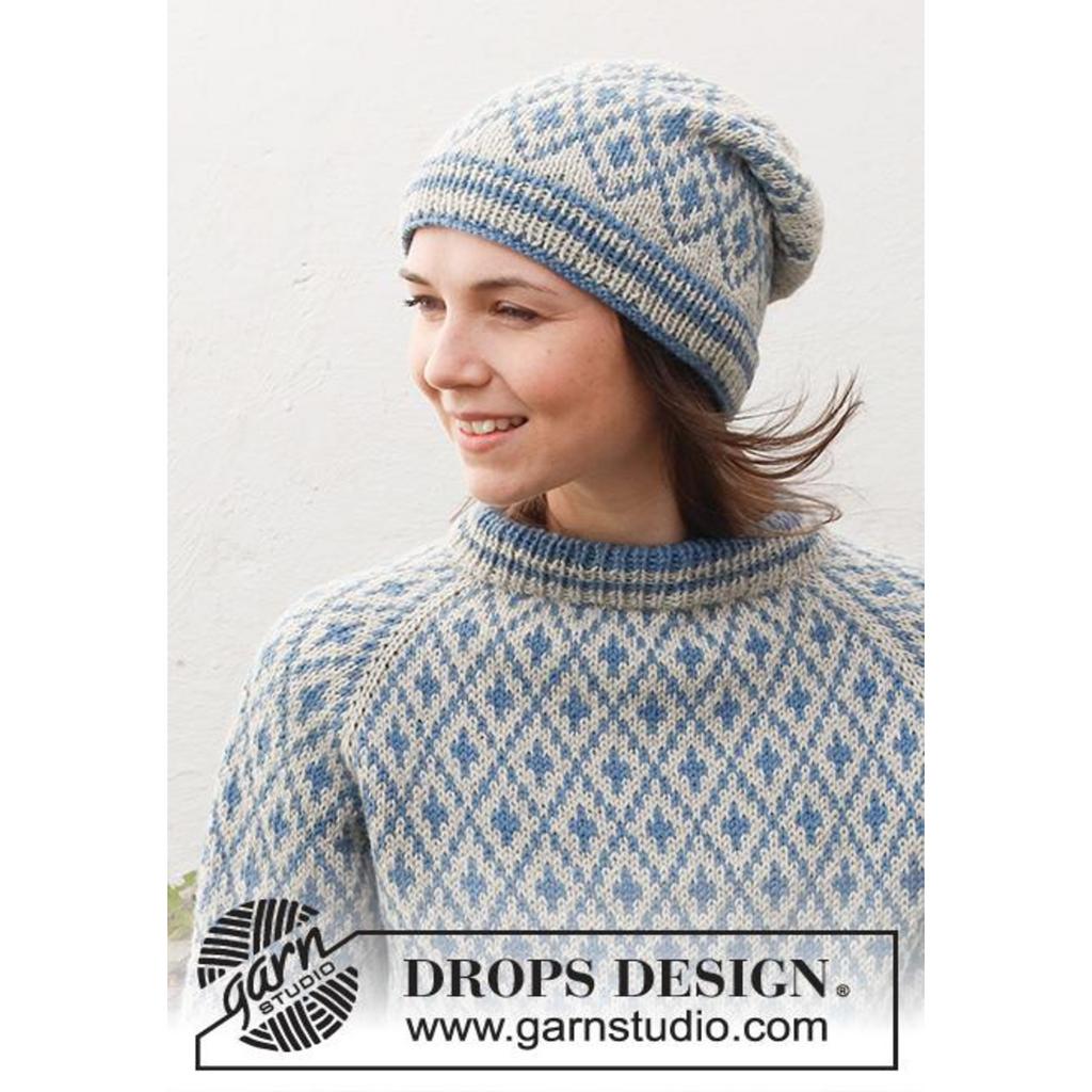 Fjord Mosaic Pullover Strickanleitung - Drops Design (PDF) bei bei bei bei bei bei bei bei bei bei bei bei bei Lieblingsgarn