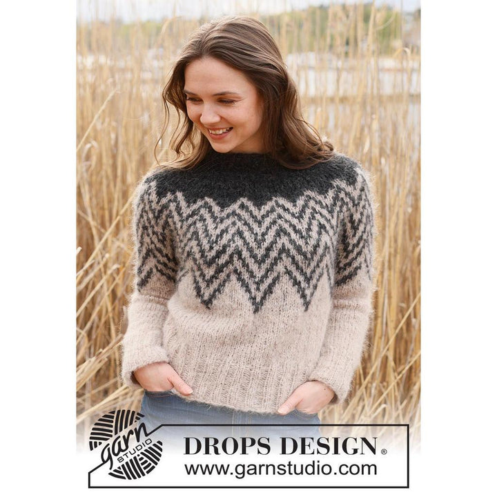 Inverted Peaks Sweater Strickanleitung - Drops Design (PDF) bei bei bei bei bei bei bei bei bei bei bei bei bei Lieblingsgarn