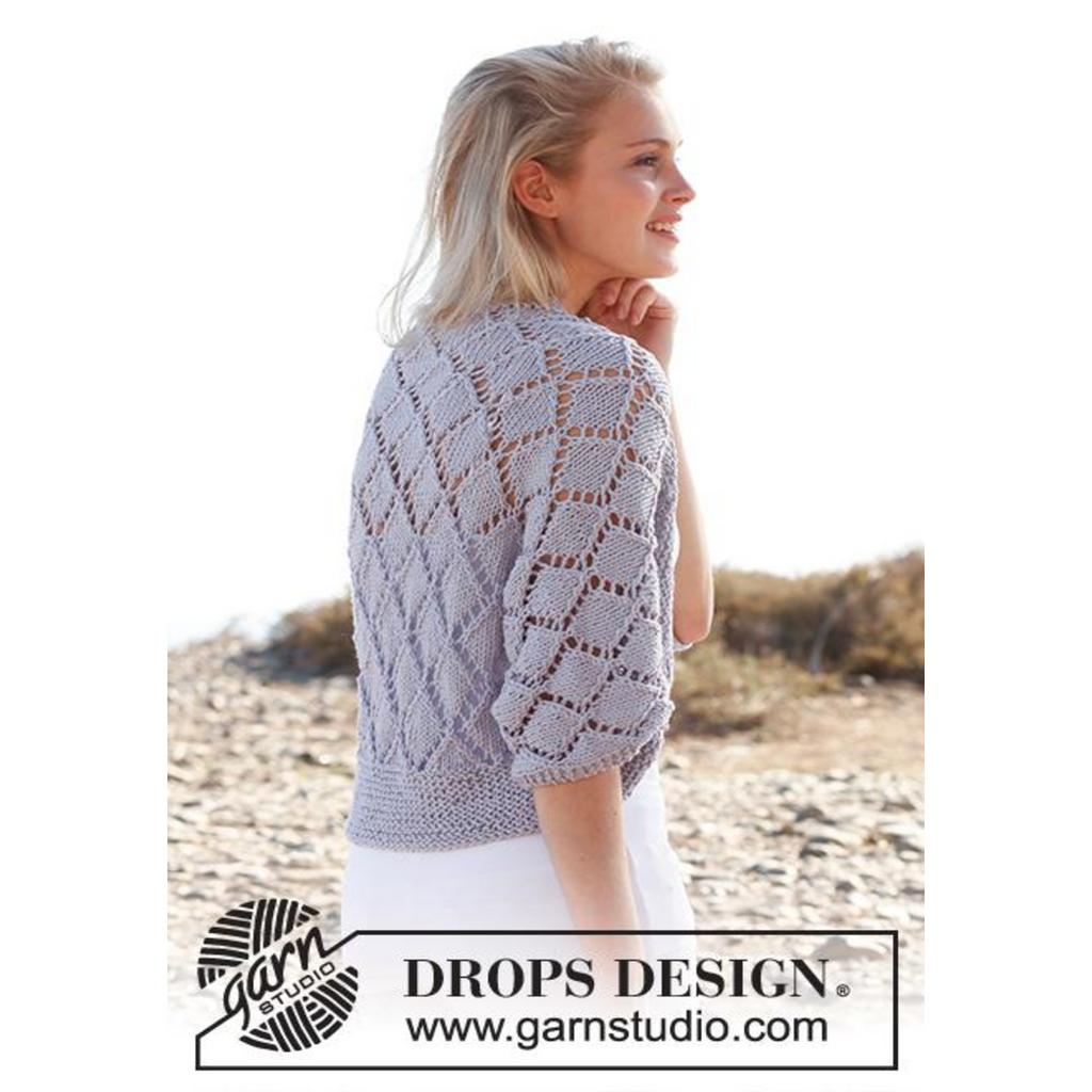 Bolero mit Lochmuster Strickanleitung - Drops Design (PDF) bei bei bei bei bei bei bei bei bei bei bei bei Lieblingsgarn