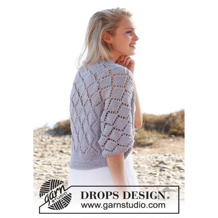 Bolero mit Lochmuster Strickanleitung - Drops Design (PDF) bei bei bei bei bei bei bei bei bei bei bei bei Lieblingsgarn