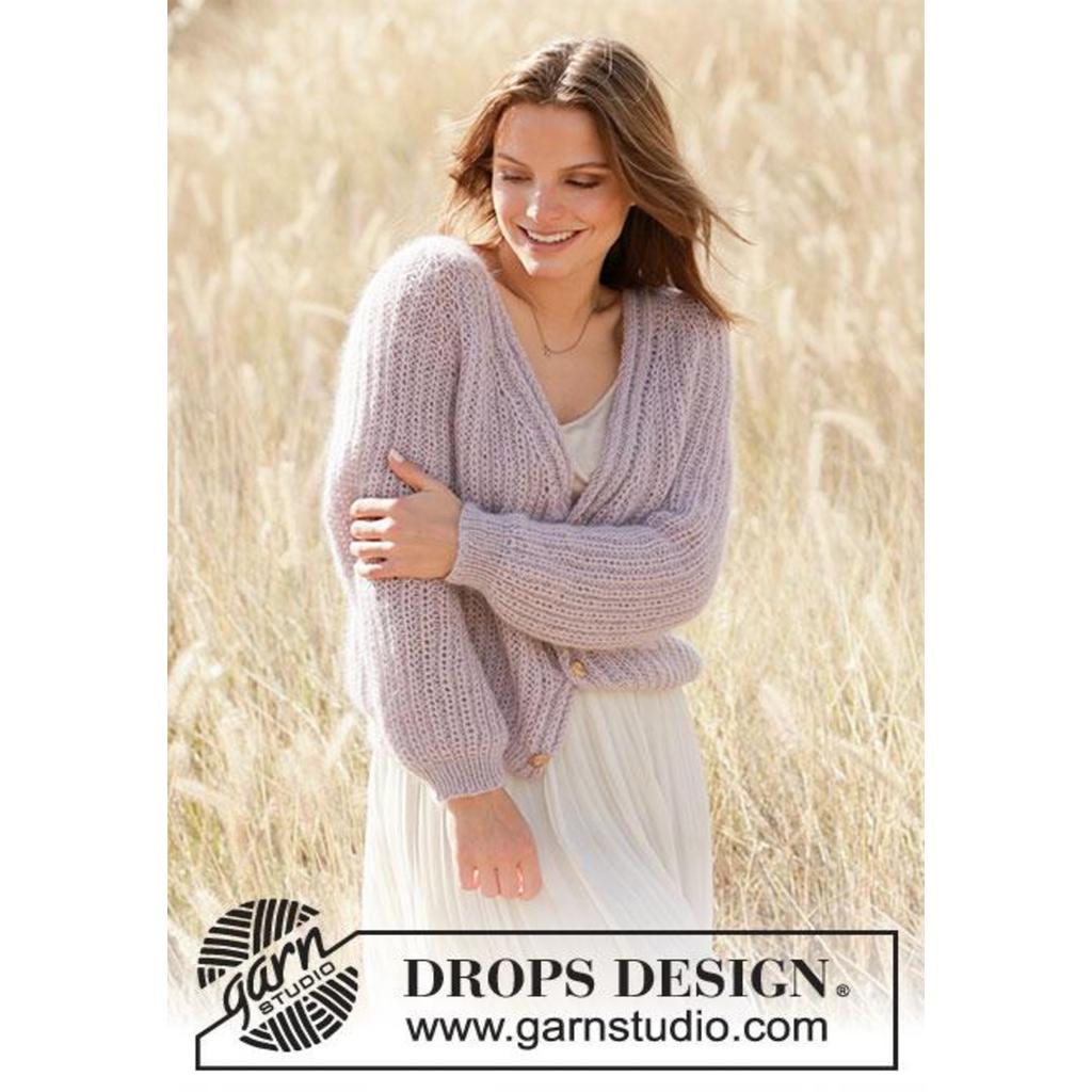 Lavender Breeze Strickjacke Strickanleitung - Drops Design (PDF) bei bei bei bei bei bei bei bei bei bei bei Lieblingsgarn