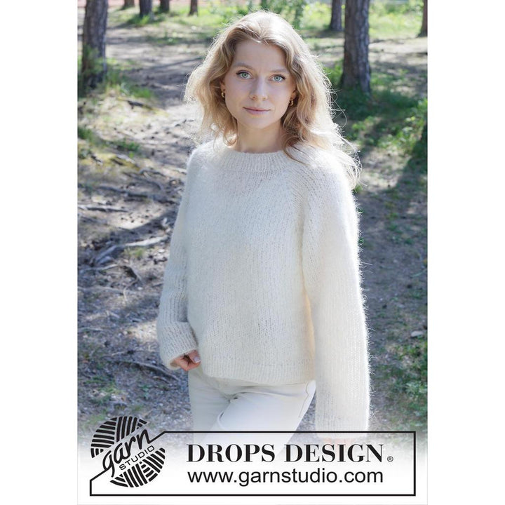 Dove Feather Pullover Strickanleitung - Drops Design (PDF) bei bei bei bei bei bei bei bei bei bei bei bei bei Lieblingsgarn