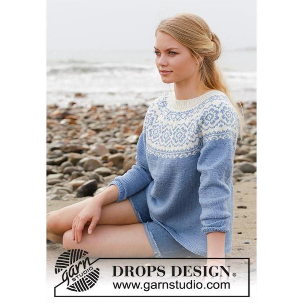 Periwinkle Pullover Strickanleitung - Drops Design (PDF) bei bei bei bei bei bei bei bei bei bei bei bei bei Lieblingsgarn