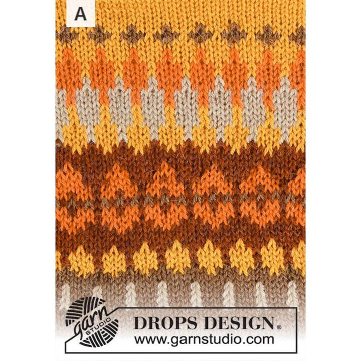 Pullover mit Rundpasse im Nordischen Muster Strickanleitung - Drops Design (PDF) bei bei bei bei bei bei bei Lieblingsgarn