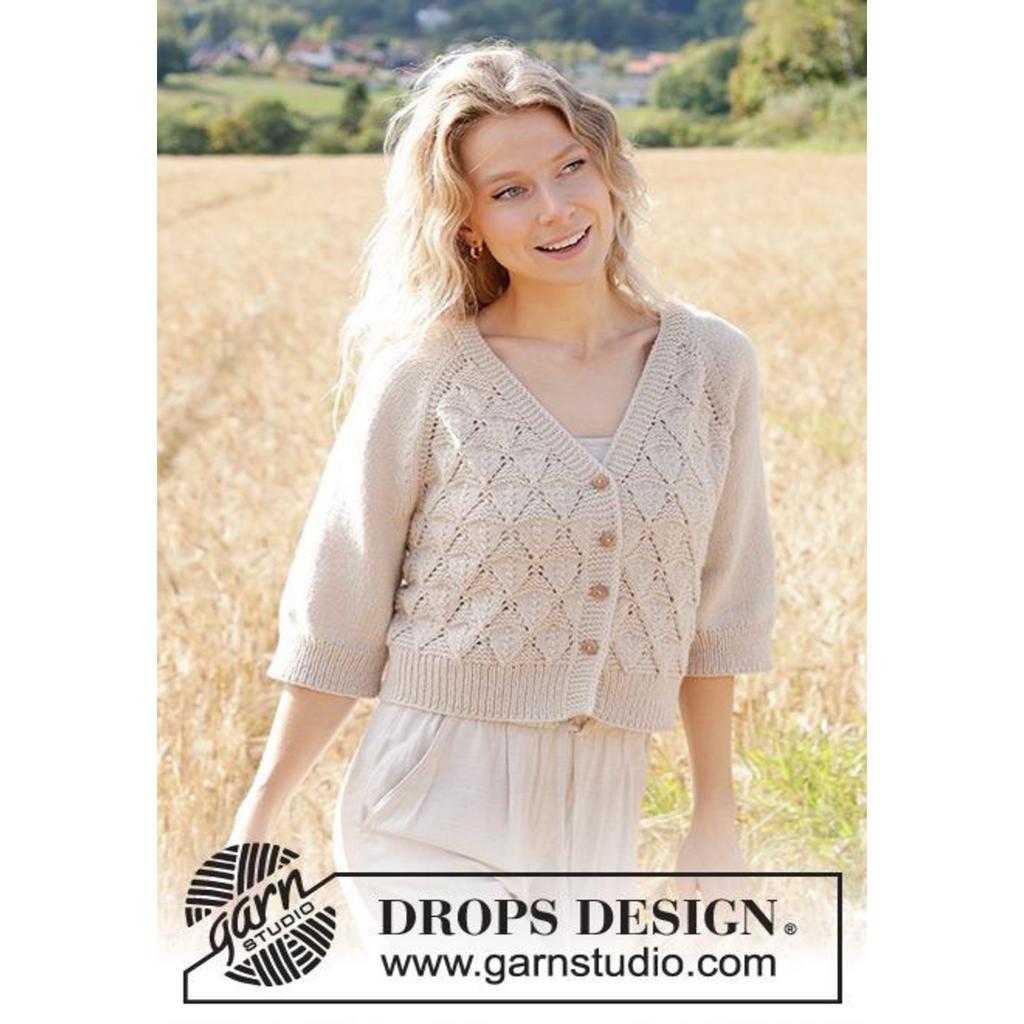 Sand Diamond Cardigan Strickanleitung - Drops Design (PDF) bei bei bei bei bei bei bei bei bei bei bei bei bei Lieblingsgarn