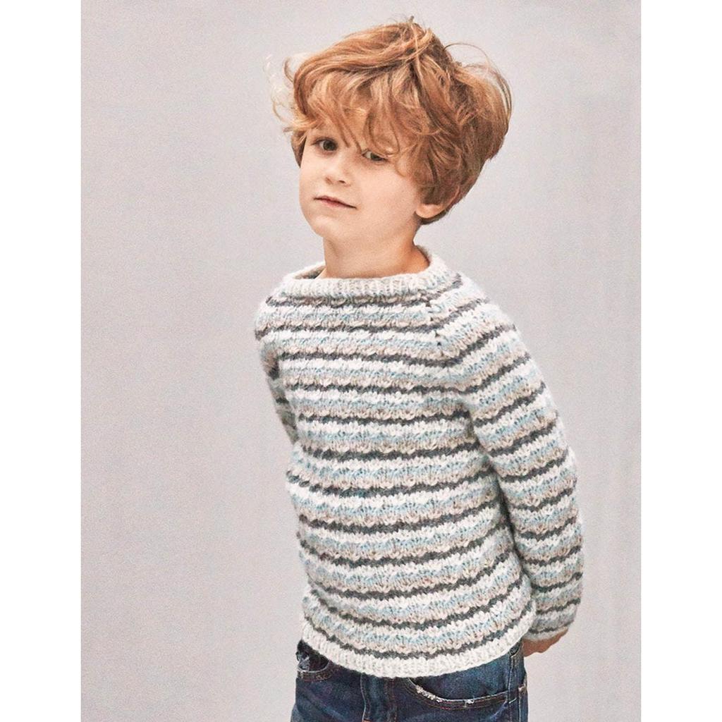 Daisy Pullover mit Streifen und Lochmuster Strickanleitung - Sandnes Garn / Åsa Christiansen (PDF) bei bei bei Lieblingsgarn