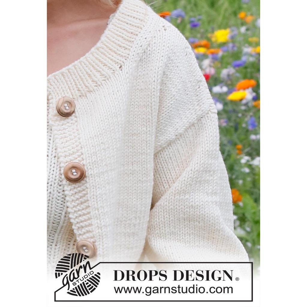 Prairie Rose Cardigan Strickanleitung - Drops Design (PDF) bei bei bei bei bei bei bei bei bei bei bei bei Lieblingsgarn