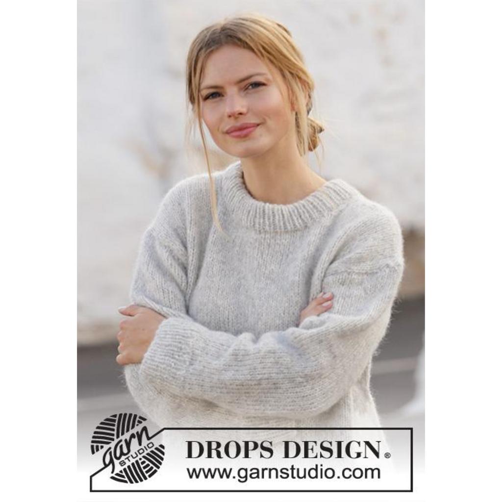 Grey Pearl Pullover Strickanleitung - Drops Design (PDF) bei bei bei bei bei bei bei bei bei bei bei bei bei Lieblingsgarn