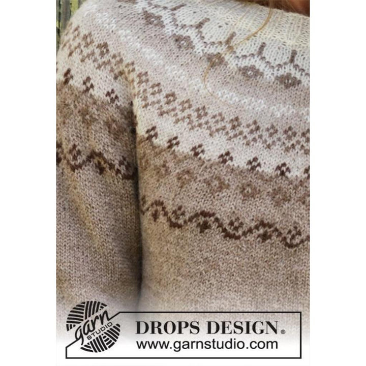 Pullover mit Rundpasse im nordischen Muster Strickanleitung - Drops Design (PDF) bei bei bei bei bei bei bei Lieblingsgarn