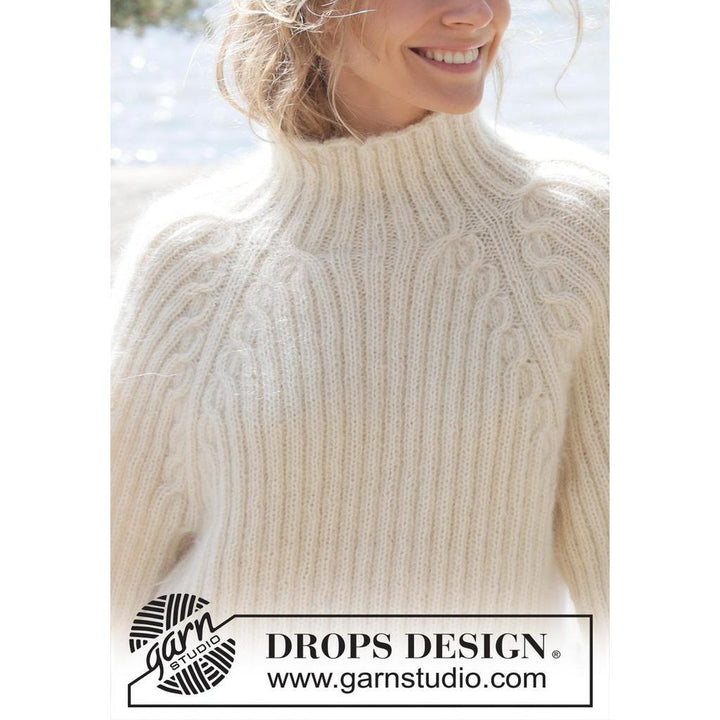 White Heron Pullover Strickanleitung - Drops Design (PDF) bei bei bei bei bei bei bei bei bei bei bei bei bei Lieblingsgarn