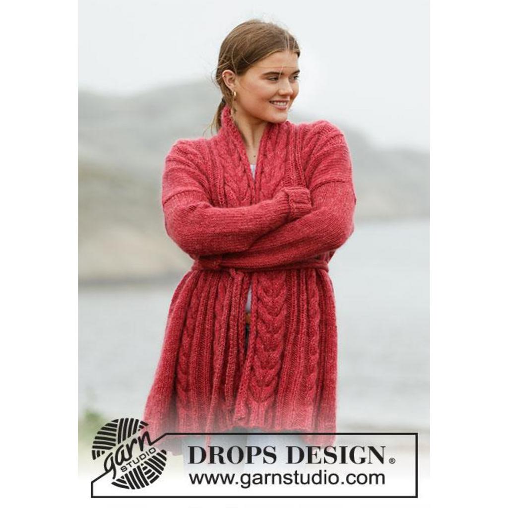 Winter Cardinal Cardigan Strickanleitung - Drops Design (PDF) bei bei bei bei bei bei bei bei bei bei bei bei Lieblingsgarn