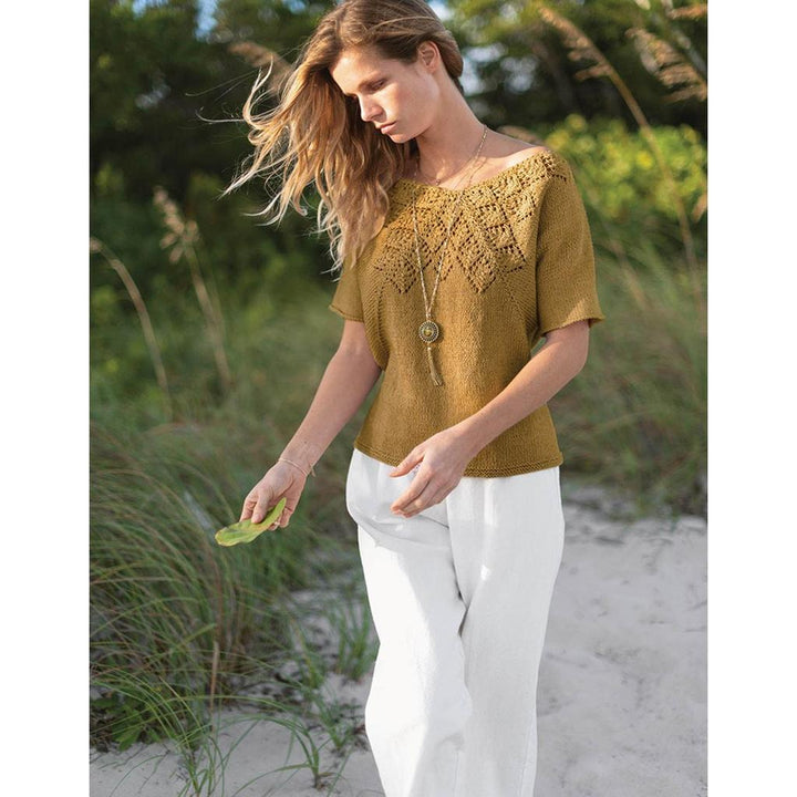 Lina Shirt mit Lochmuster Strickanleitung - Sandnes Garn / Olaug Beate Bjelland (PDF) bei bei bei bei bei bei Lieblingsgarn