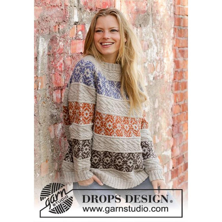 Pullover mit Norwegermuster Valdres Strickanleitung - Drops Design (PDF) bei bei bei bei bei bei bei bei bei Lieblingsgarn