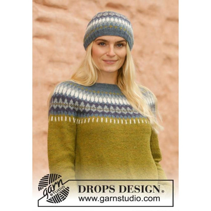 Pullover mit Rundpasse im Nordischen Muster Strickanleitung - Drops Design (PDF) bei bei bei bei bei bei bei Lieblingsgarn