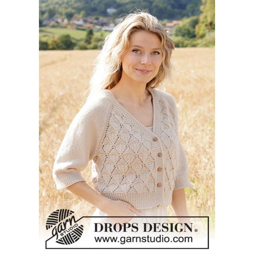 Sand Diamond Cardigan Strickanleitung - Drops Design (PDF) bei bei bei bei bei bei bei bei bei bei bei bei bei Lieblingsgarn