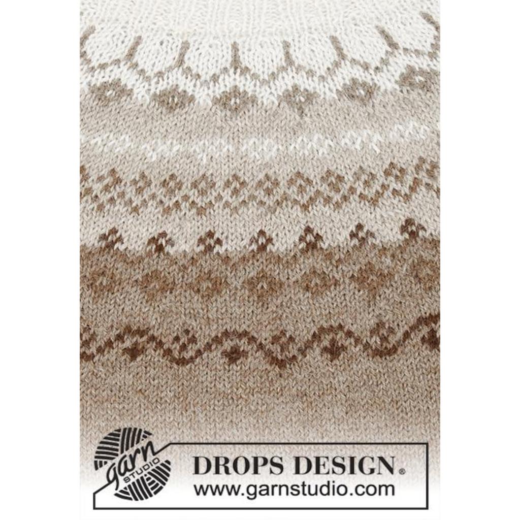 Pullover mit Rundpasse im nordischen Muster Strickanleitung - Drops Design (PDF) bei bei bei bei bei bei bei Lieblingsgarn