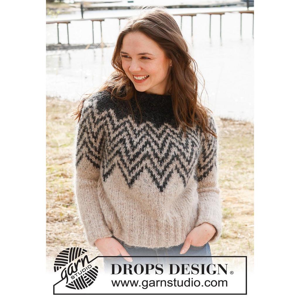 Inverted Peaks Sweater Strickanleitung - Drops Design (PDF) bei bei bei bei bei bei bei bei bei bei bei bei bei Lieblingsgarn