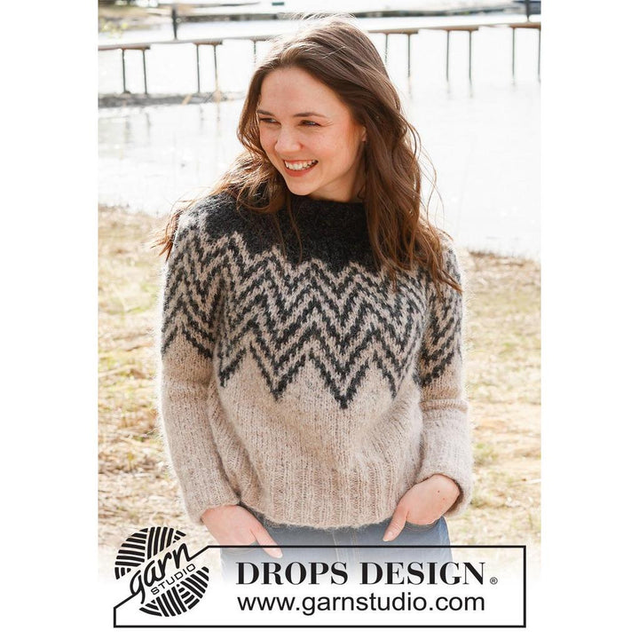Inverted Peaks Sweater Strickanleitung - Drops Design (PDF) bei bei bei bei bei bei bei bei bei bei bei bei bei Lieblingsgarn