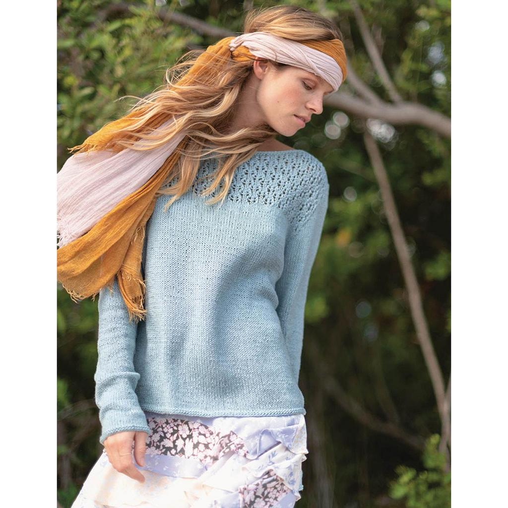 Pullover mit Lochmuster oben Strickanleitung - Sandnes Garn / Åsa Christiansen (PDF) bei bei bei bei bei bei Lieblingsgarn
