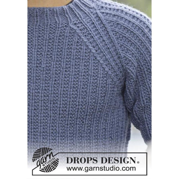 Twin River Herrenpullover mit Raglanärmeln Strickanleitung - Drops Design (PDF) bei bei bei bei bei bei bei bei Lieblingsgarn