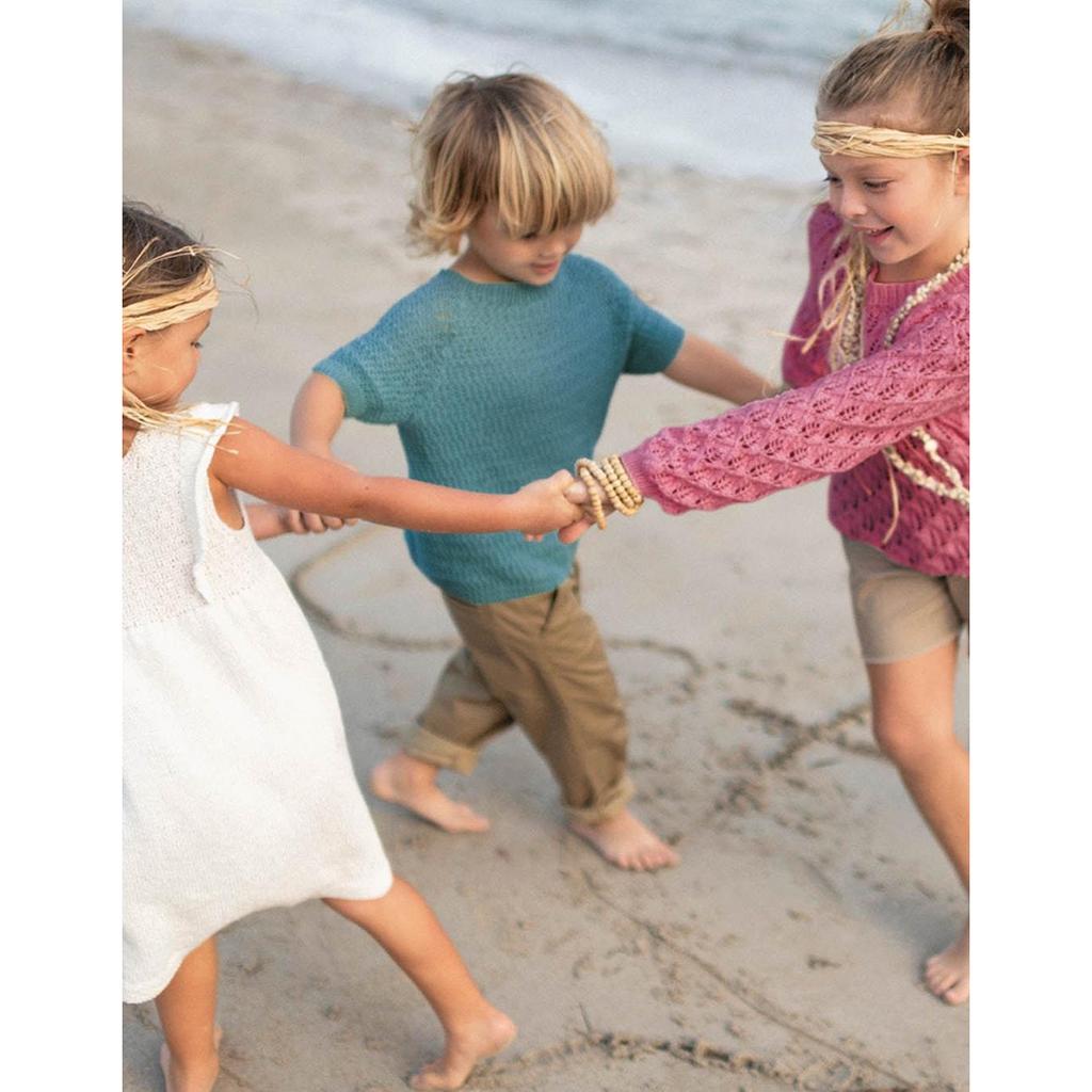 Kinder T-Shirt mit Raglanabnahmen Strickanleitung - Sandnes Garn / Anita Brathetland (PDF) bei bei bei bei bei Lieblingsgarn