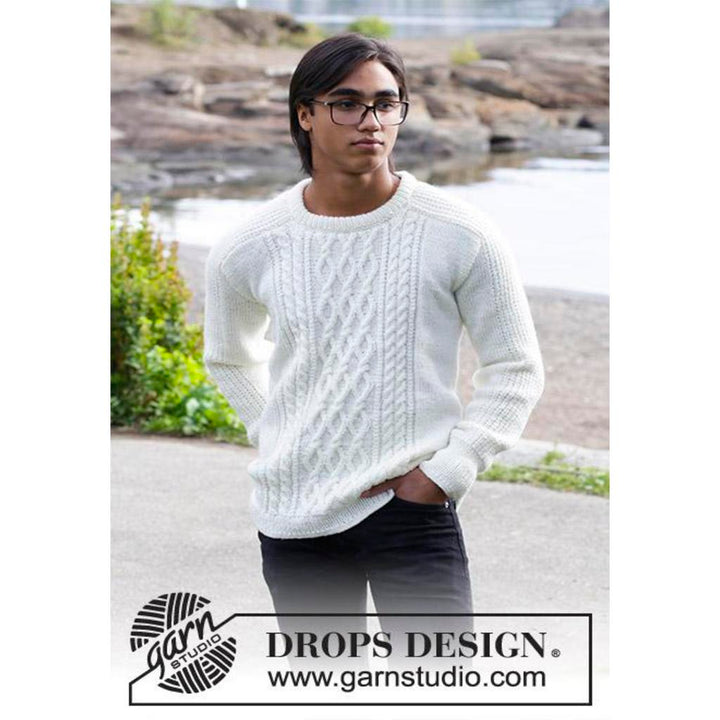 Herren Pullover mit Zopfmuster Strickanleitung - Drops Design (PDF) bei bei bei bei bei bei bei bei bei bei Lieblingsgarn