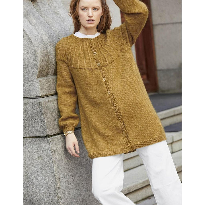 Jacke mit Rundpasse im Halbpatent Strickanleitung - Sandnes Garn / Liv Stangeland (PDF) bei bei bei bei bei bei Lieblingsgarn
