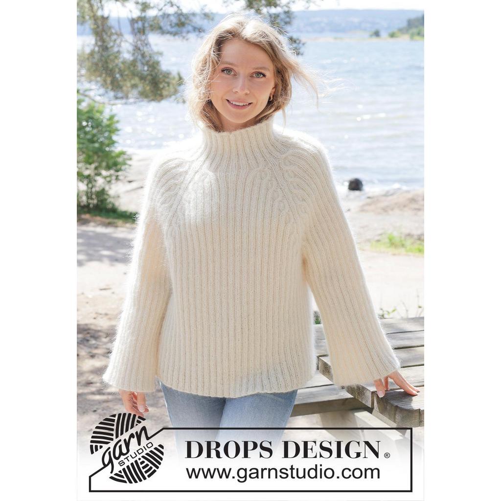 White Heron Pullover Strickanleitung - Drops Design (PDF) bei bei bei bei bei bei bei bei bei bei bei bei bei Lieblingsgarn