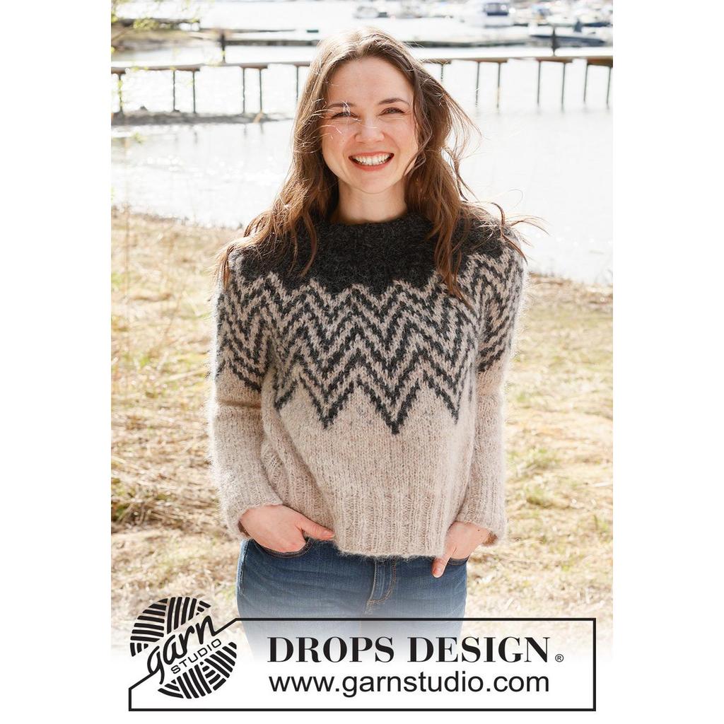 Inverted Peaks Sweater Strickanleitung - Drops Design (PDF) bei bei bei bei bei bei bei bei bei bei bei bei bei Lieblingsgarn