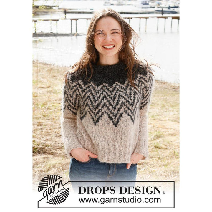 Inverted Peaks Sweater Strickanleitung - Drops Design (PDF) bei bei bei bei bei bei bei bei bei bei bei bei bei Lieblingsgarn
