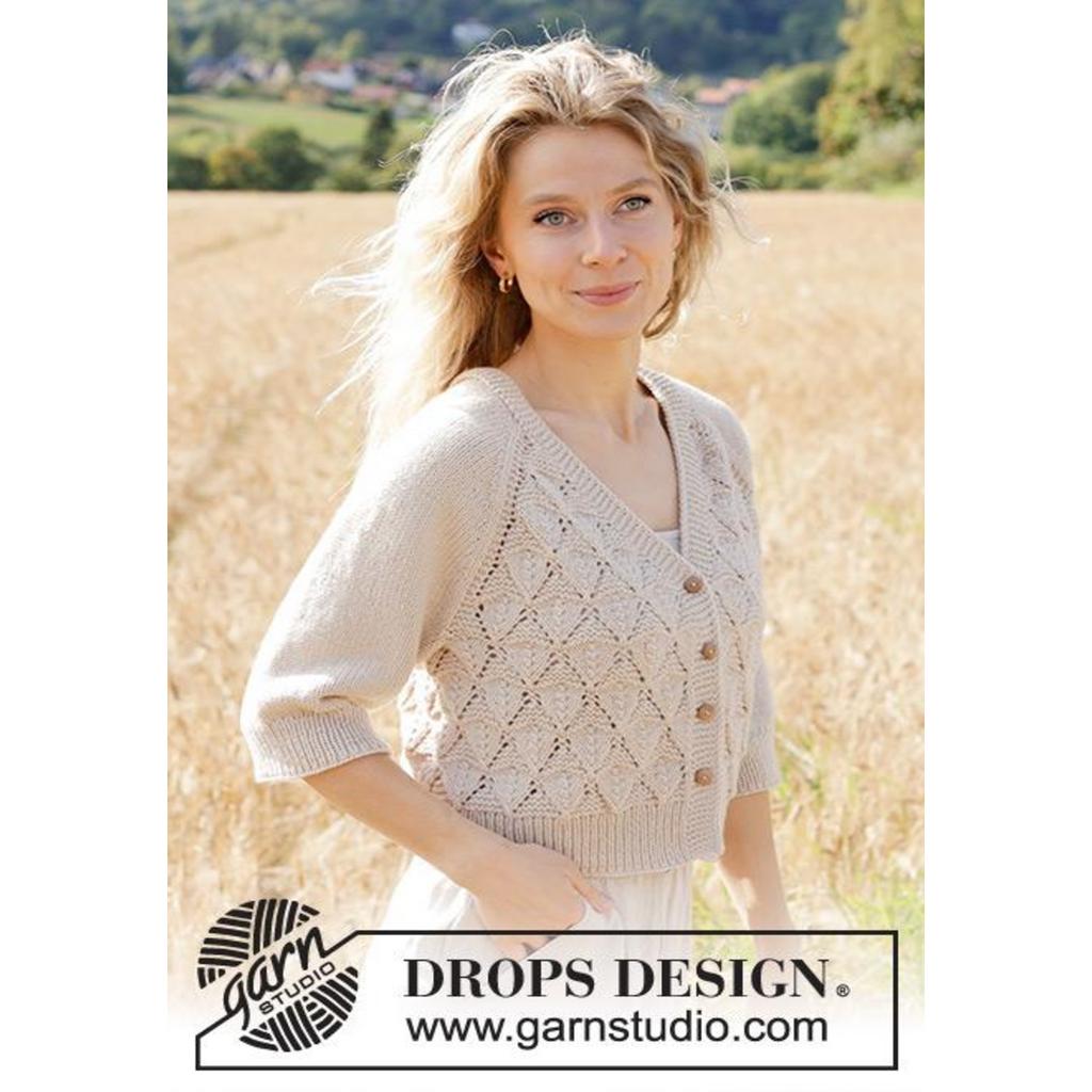 Sand Diamond Cardigan Strickanleitung - Drops Design (PDF) bei bei bei bei bei bei bei bei bei bei bei bei bei Lieblingsgarn